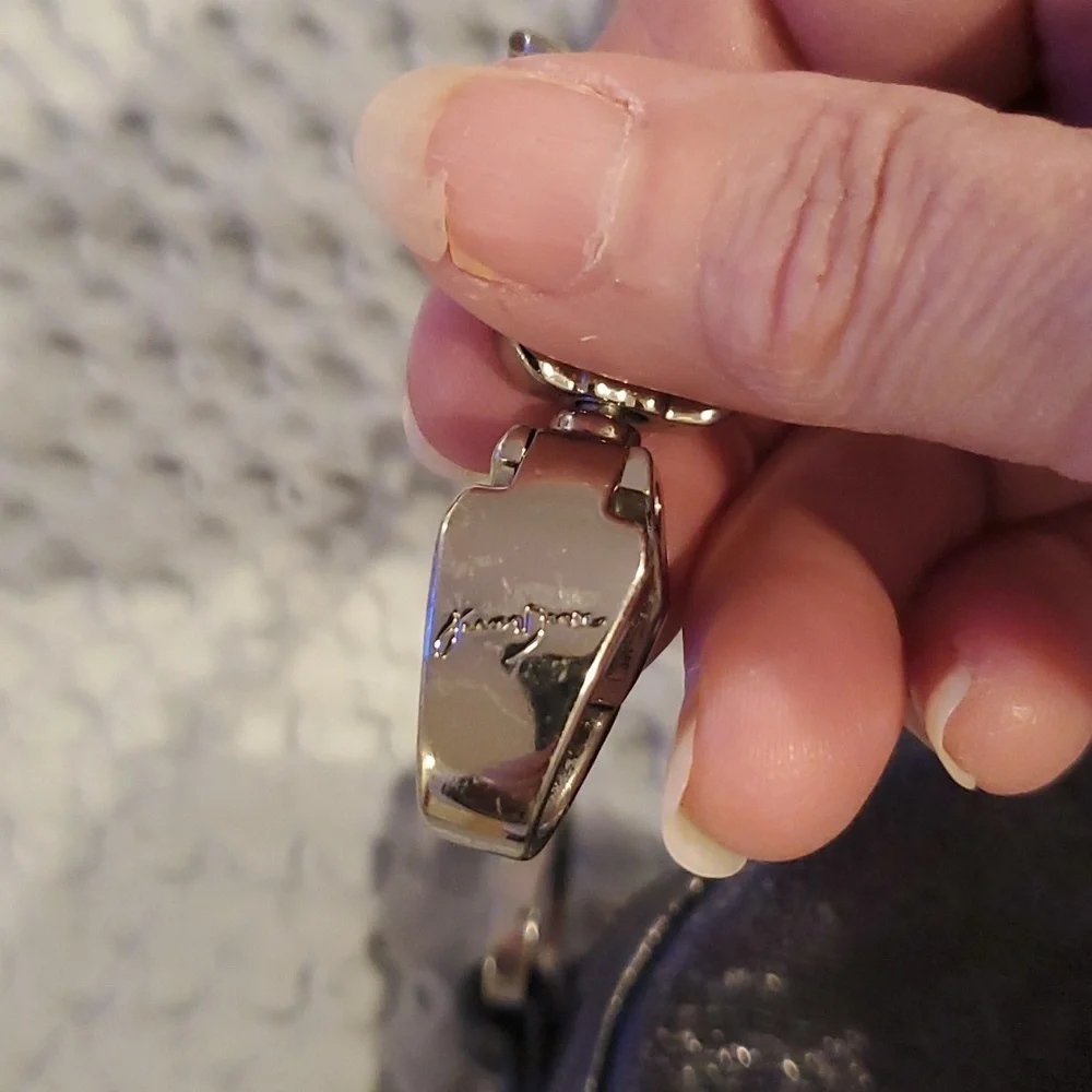 NWT! JUNIOR DRAKE NANO MINI CROSSBODY BOYSENBERRY STUDDED BAG METALLIC P… - Picture 3 of 7